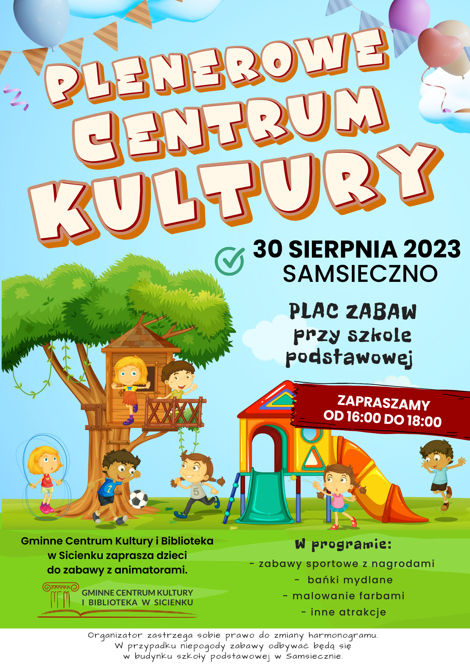 Plakat - Plenerowe Centrum Kultury w Samsiecznie
