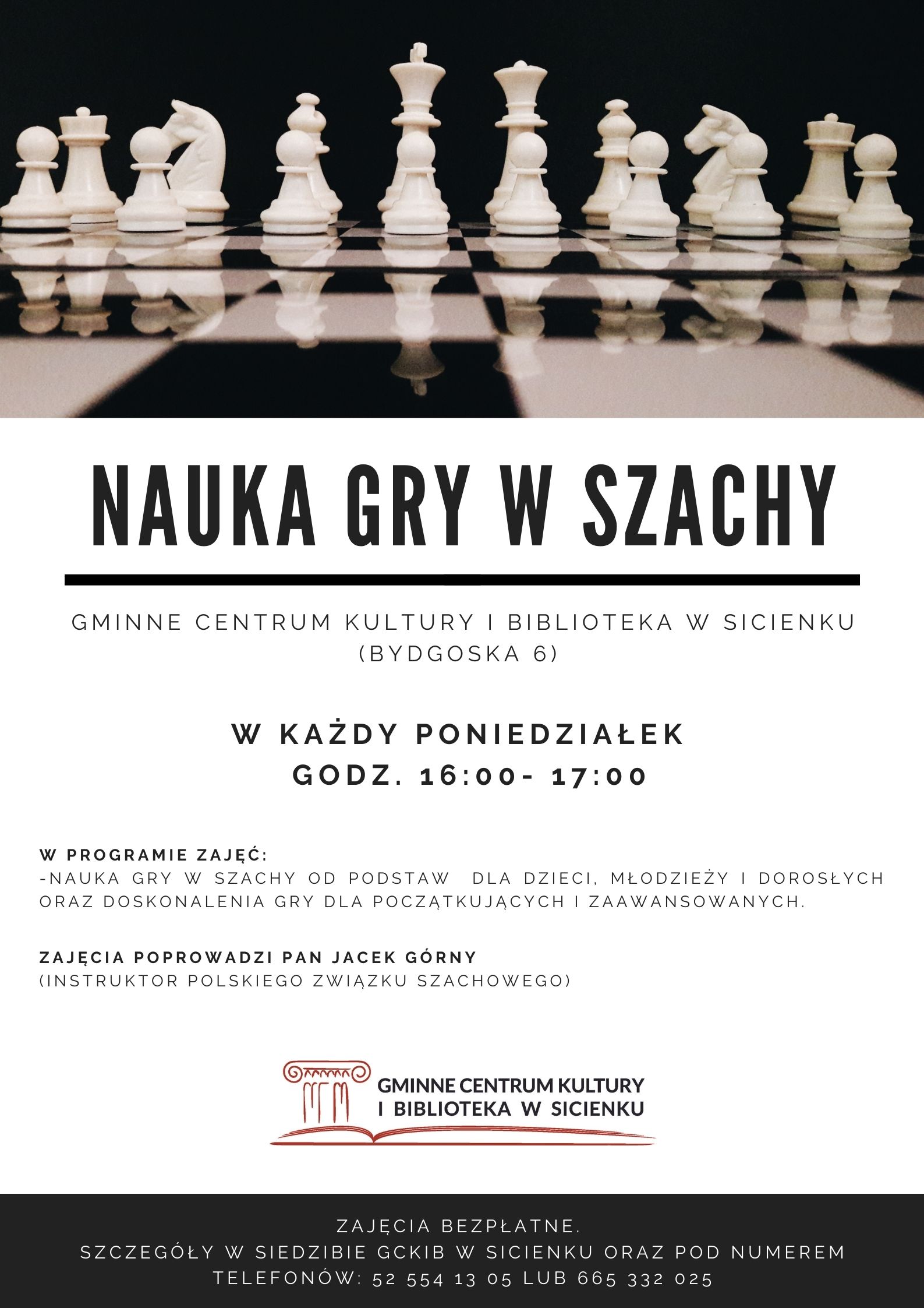 Plakat - nauka gry w szachy Plakat - nauka gry w szachy