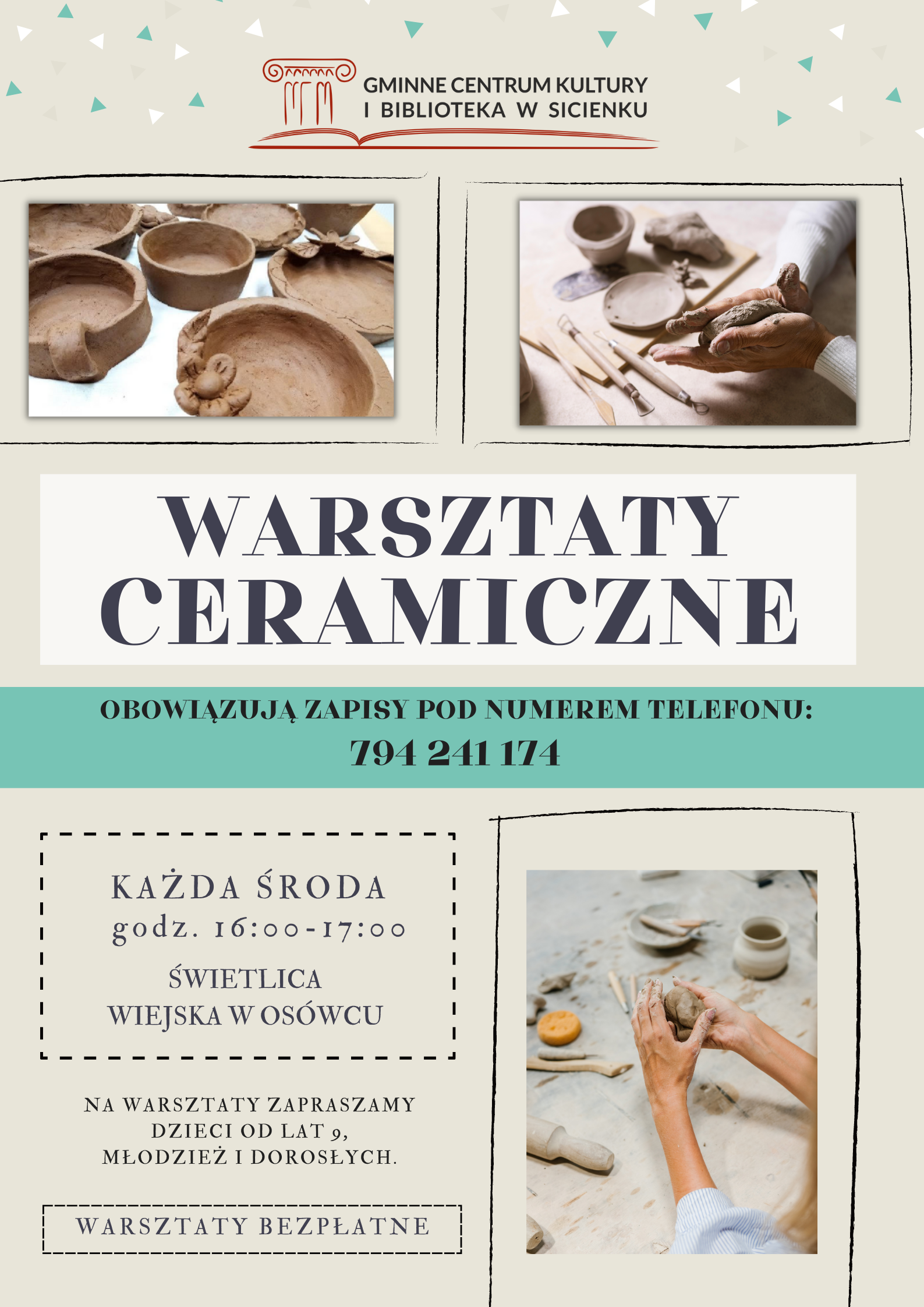 Plakat - Warsztaty ceramiczne Plakat - Warsztaty ceramiczne