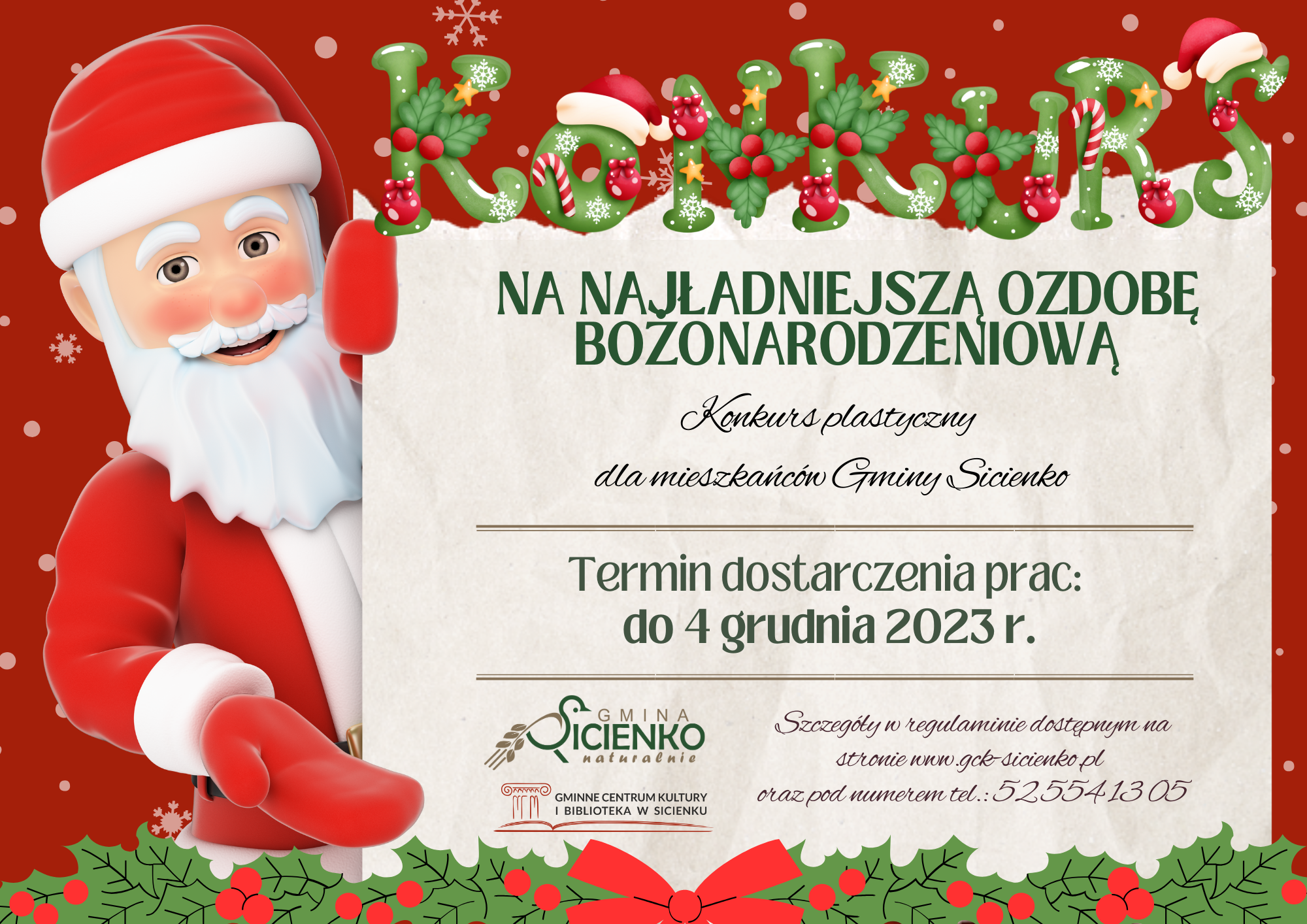 Plakat - najładniejsza ozdoba bożonarodzeniowa