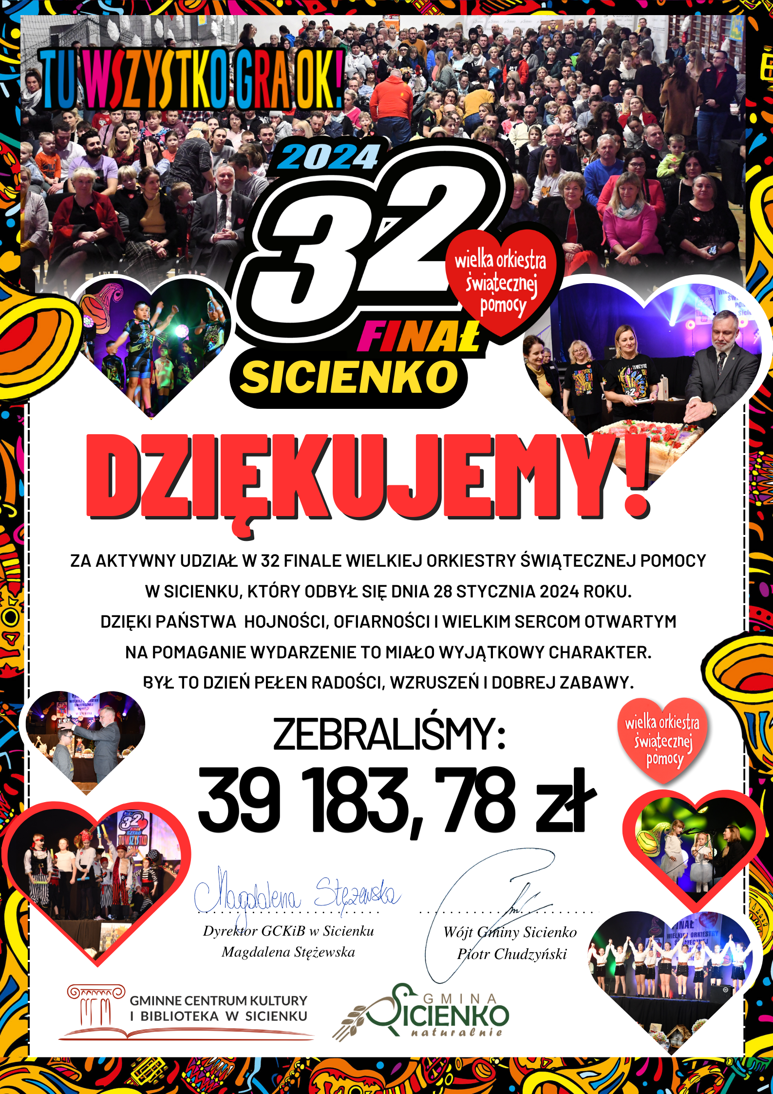 Plakat - podziękowanie WOŚP Plakat - podziękowanie WOŚP