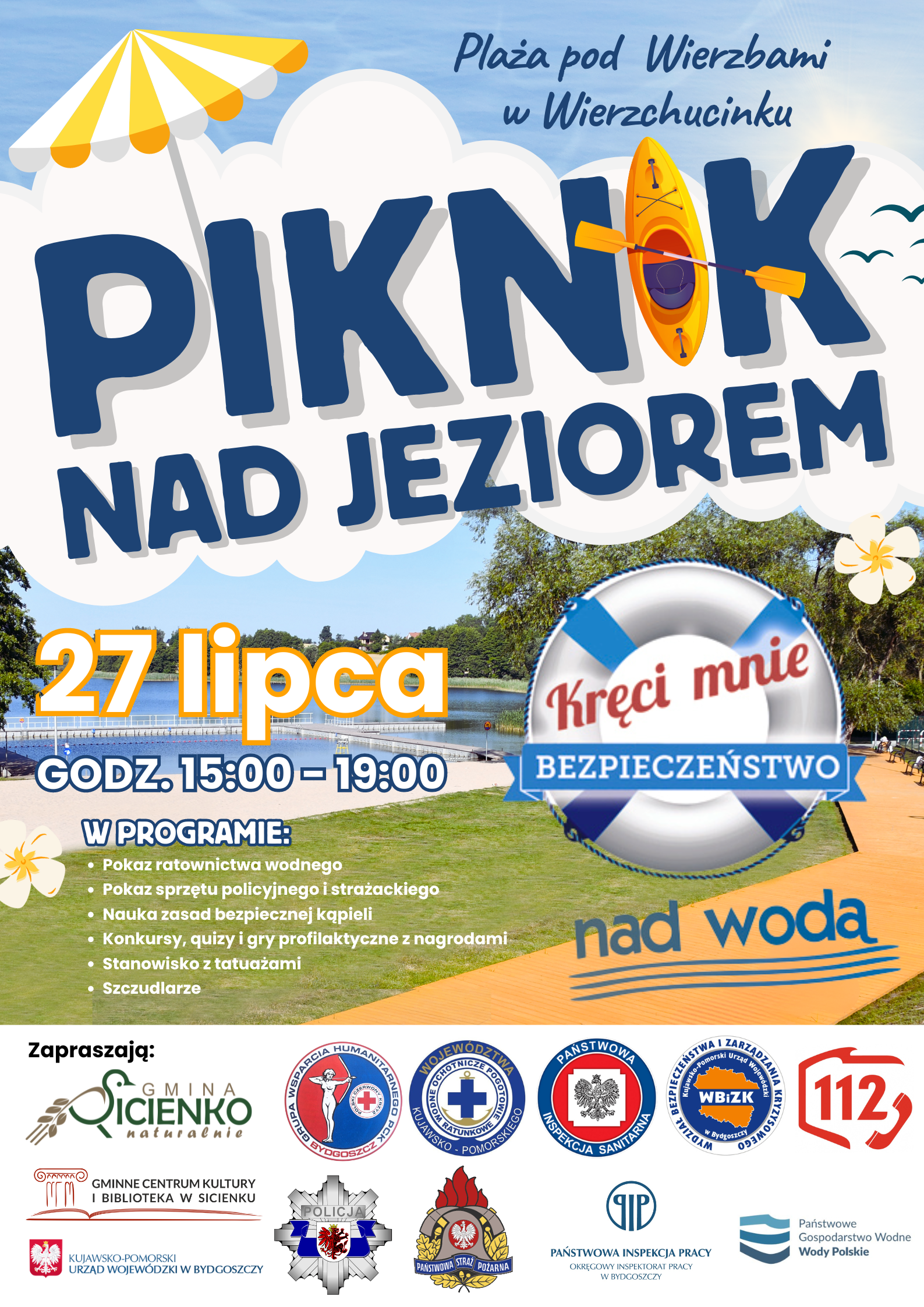 Plakat - Piknik nad jeziorem Plakat - Piknik nad jeziorem