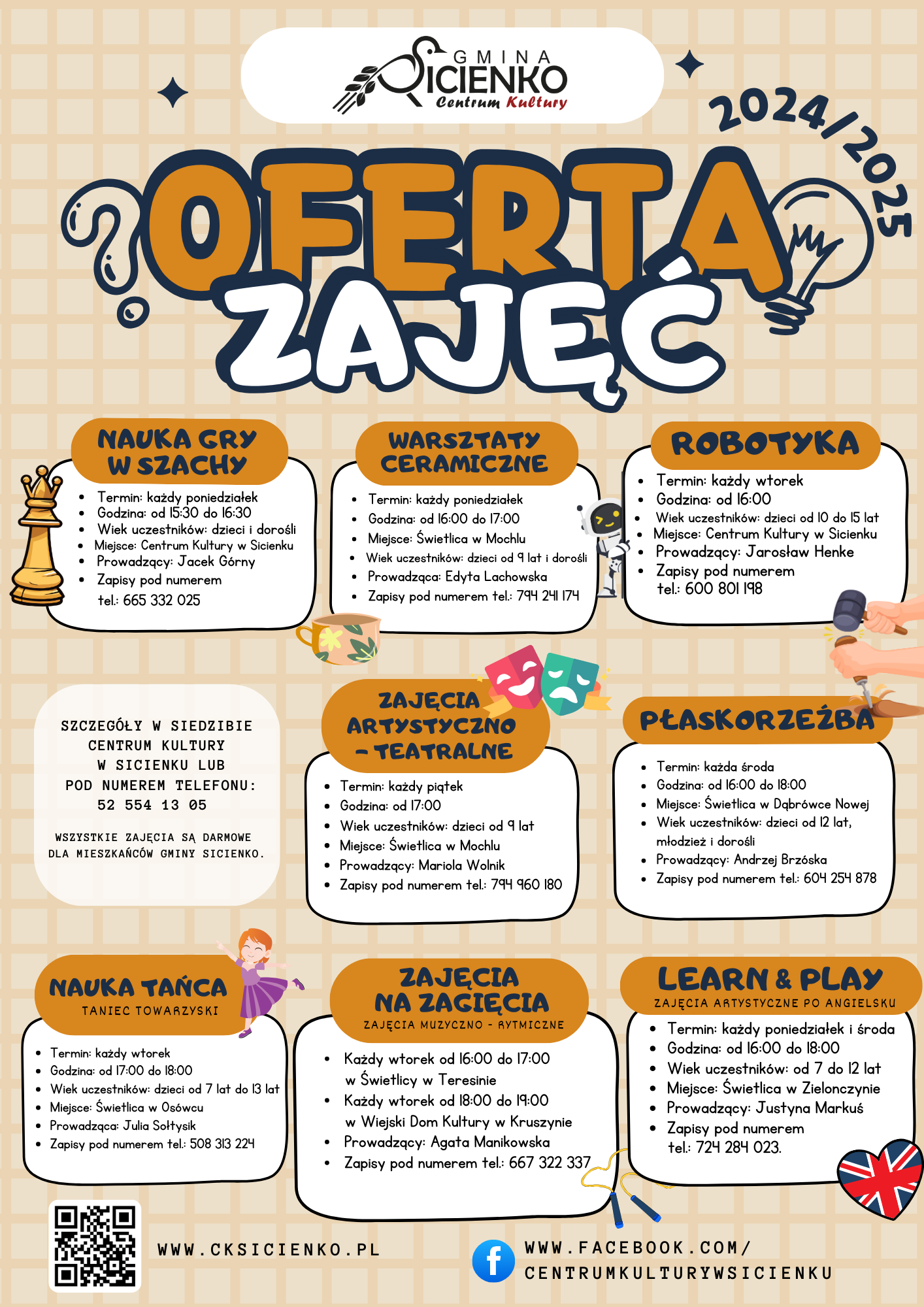 Plakat - Oferta zajęć