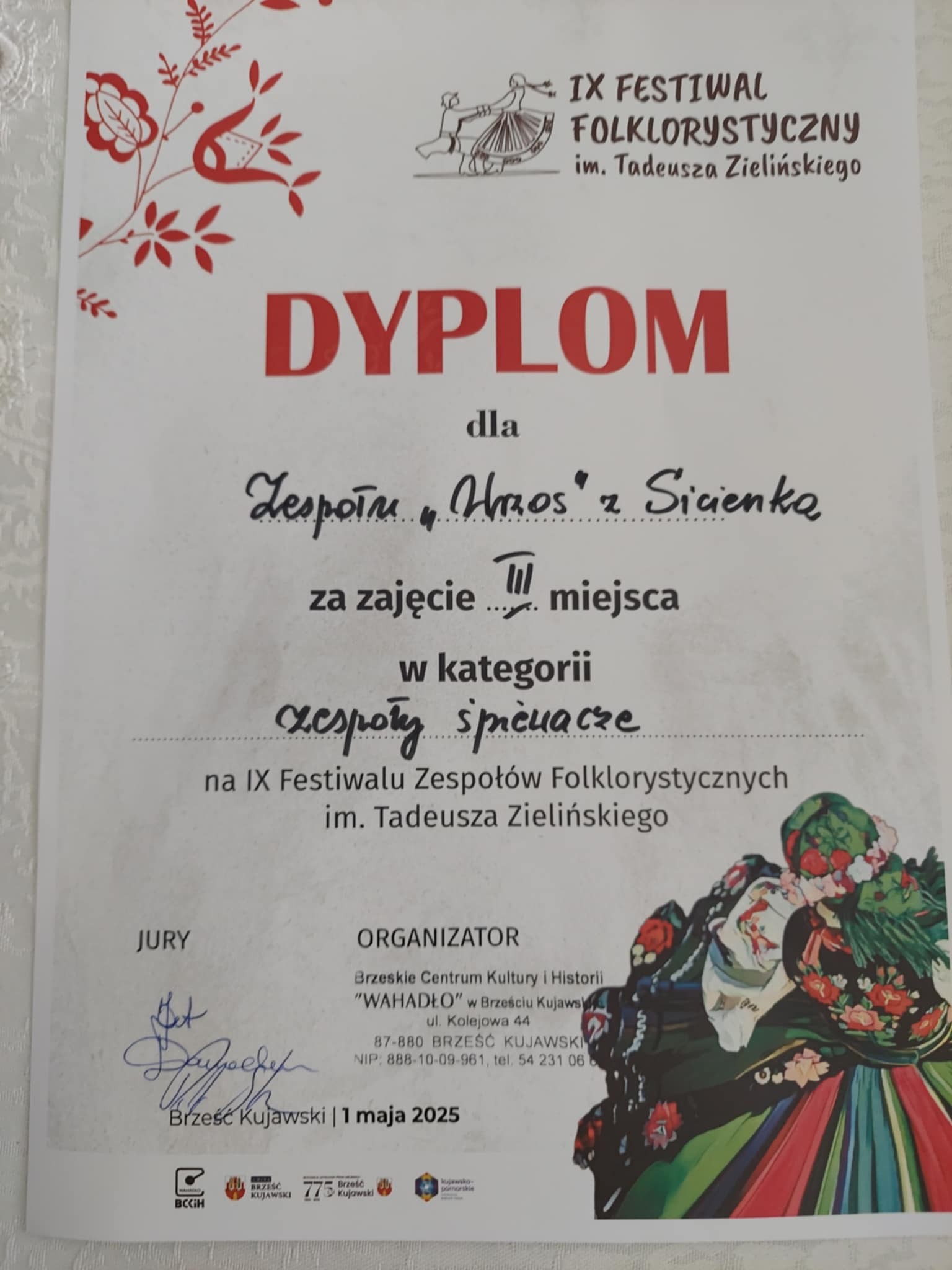 Zespół Wrzos na festiwalu w Brześciu Kujawskim