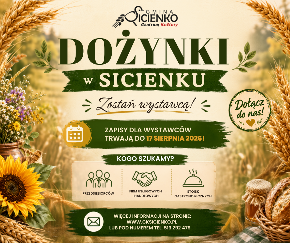 Plakat - zostań wystawcą Dożynki