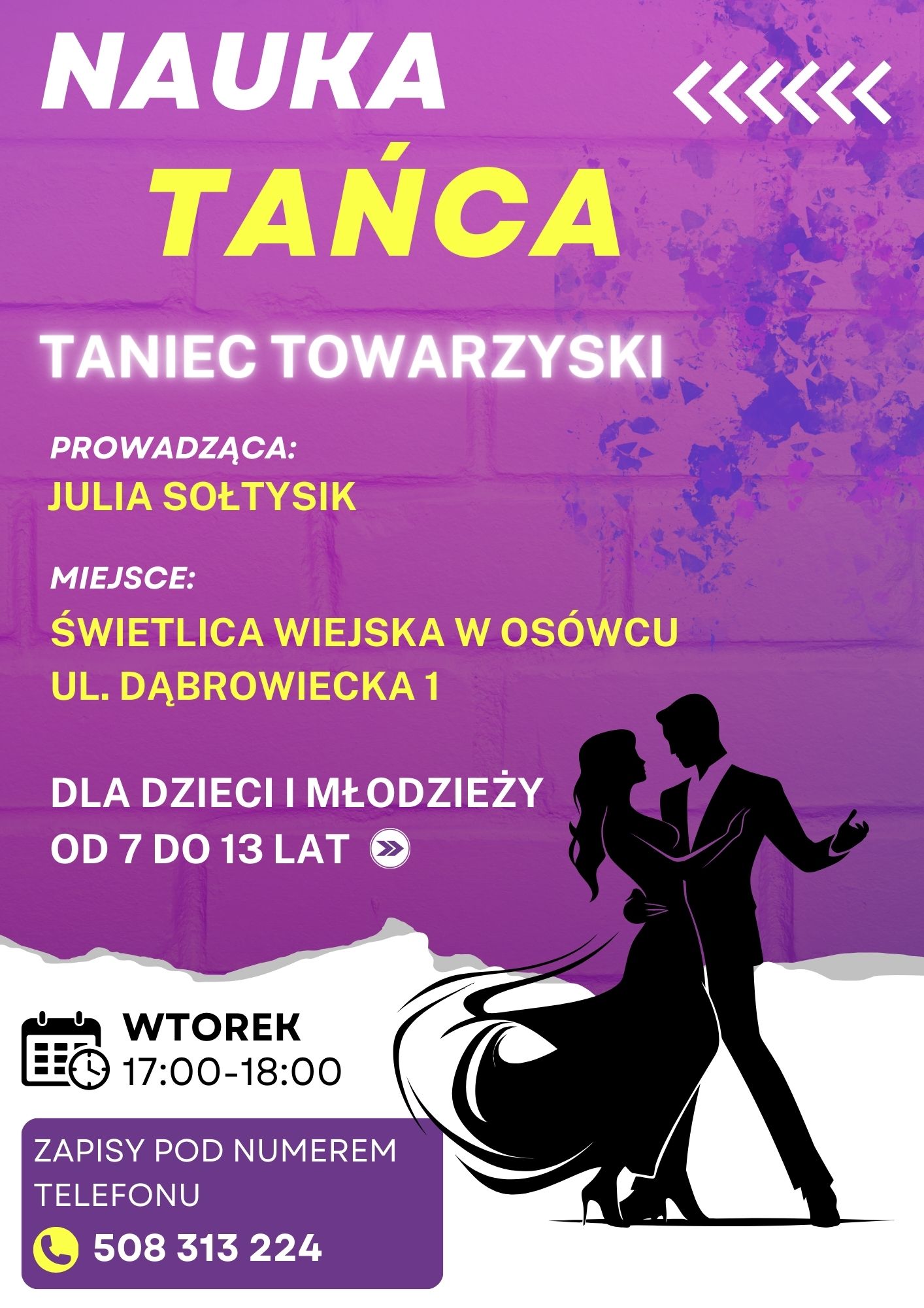 Plakat - Nauka tańca (taniec towarzyski) Plakat - Nauka tańca (taniec towarzyski)