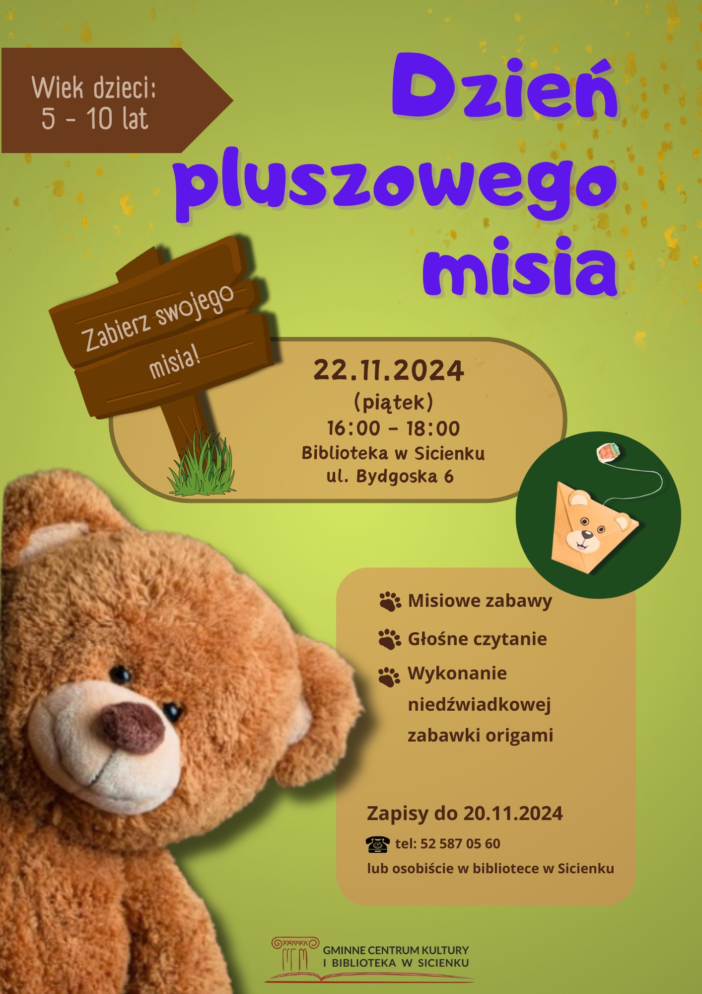 Plakat - Dzień Pluszowego Misia Plakat - Dzień Pluszowego Misia