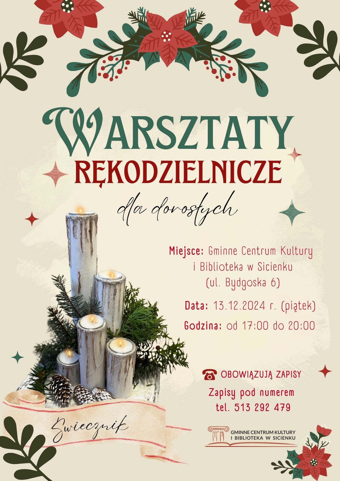 Warsztaty rękodzelnicze - Świeczniki Warsztaty rękodzelnicze - Świeczniki