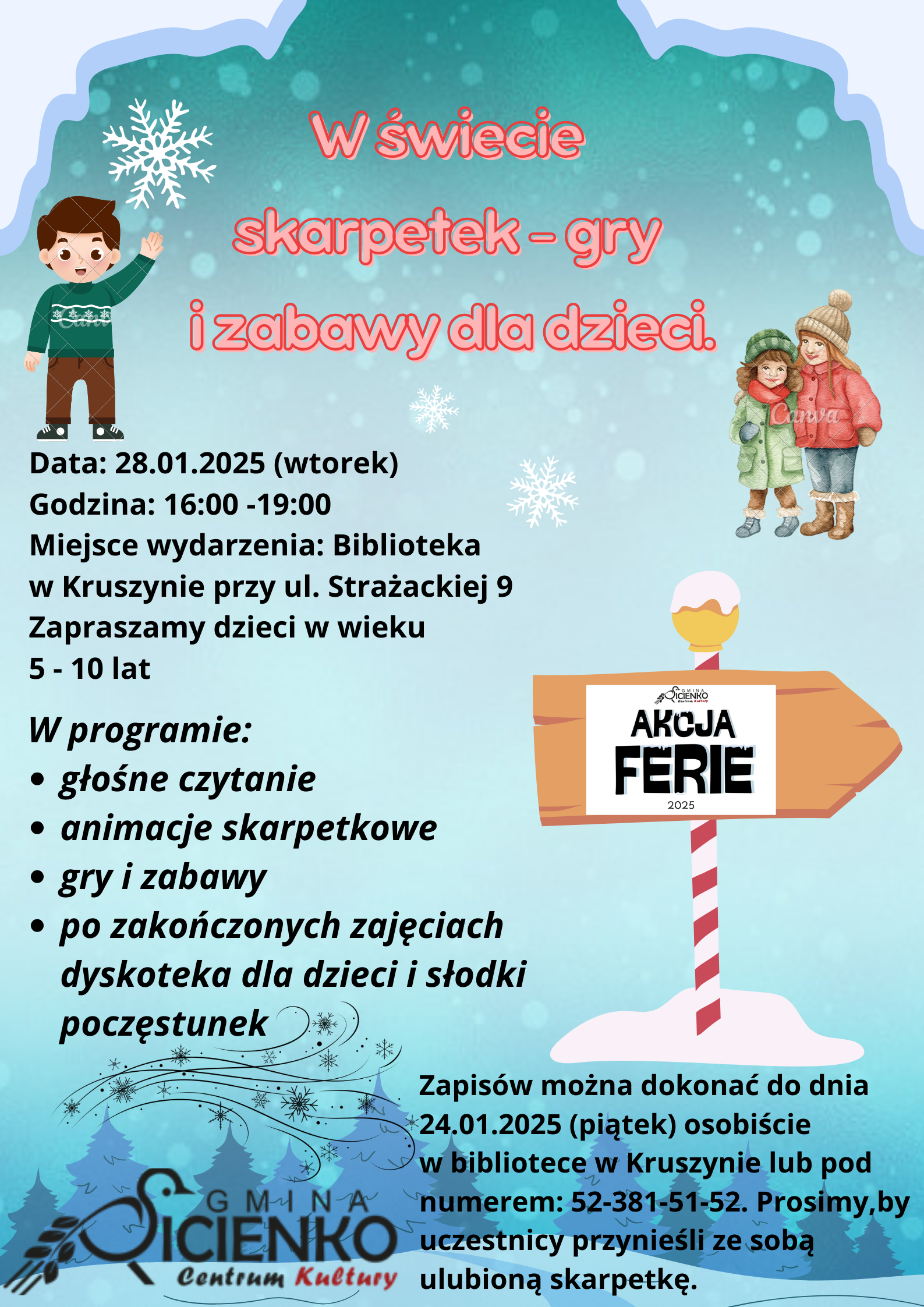 Plakat - w świecie skarpetek