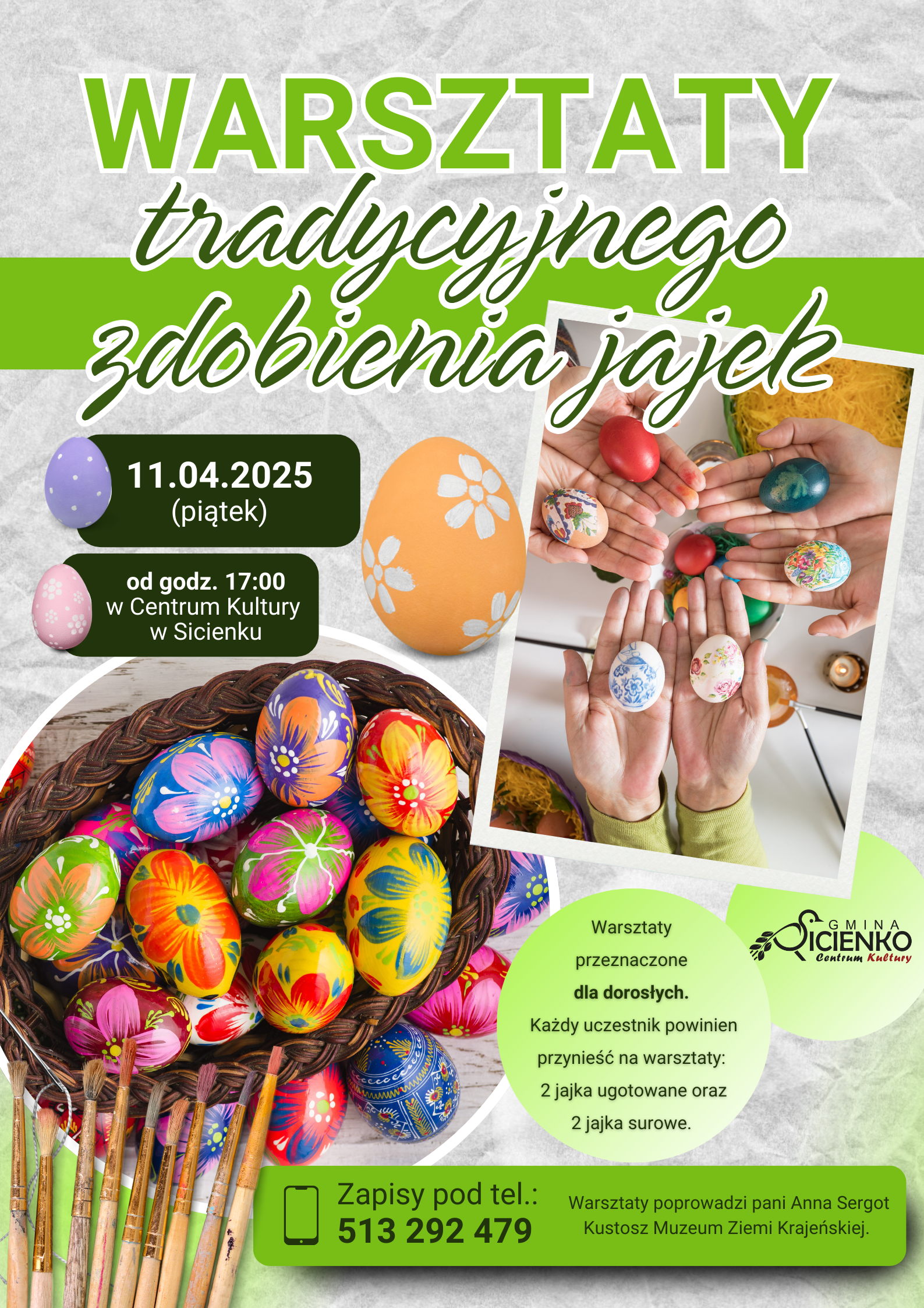 Plakat - Warsztaty tradycyjnego zdobienia jajek