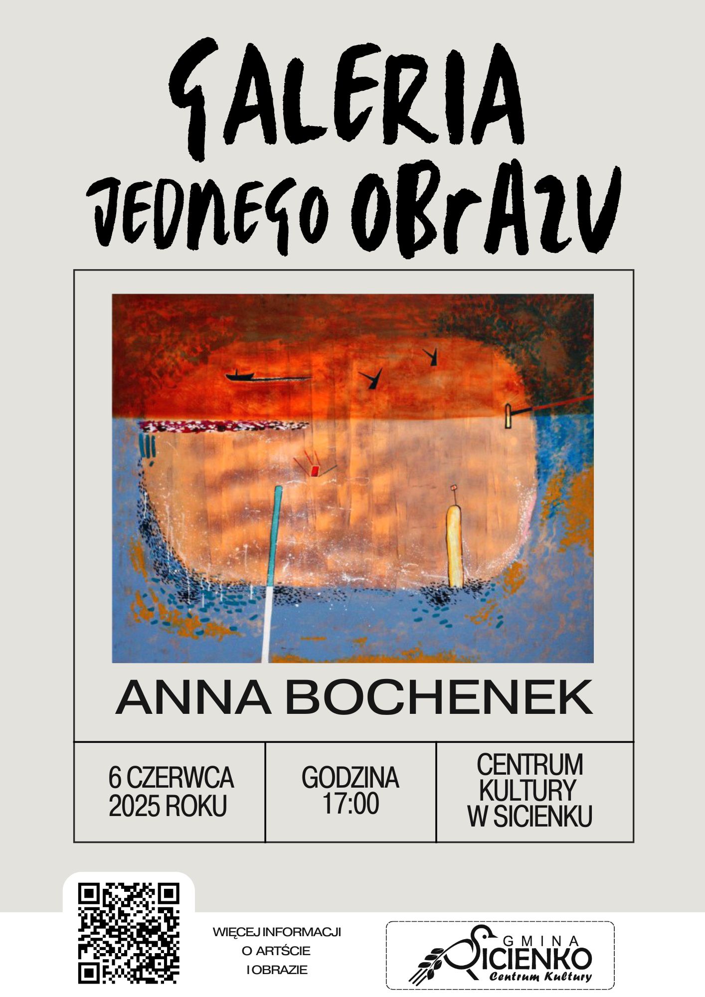 Galeria Jednego Obrazu - spotkanie z autorką Anną Bochenk