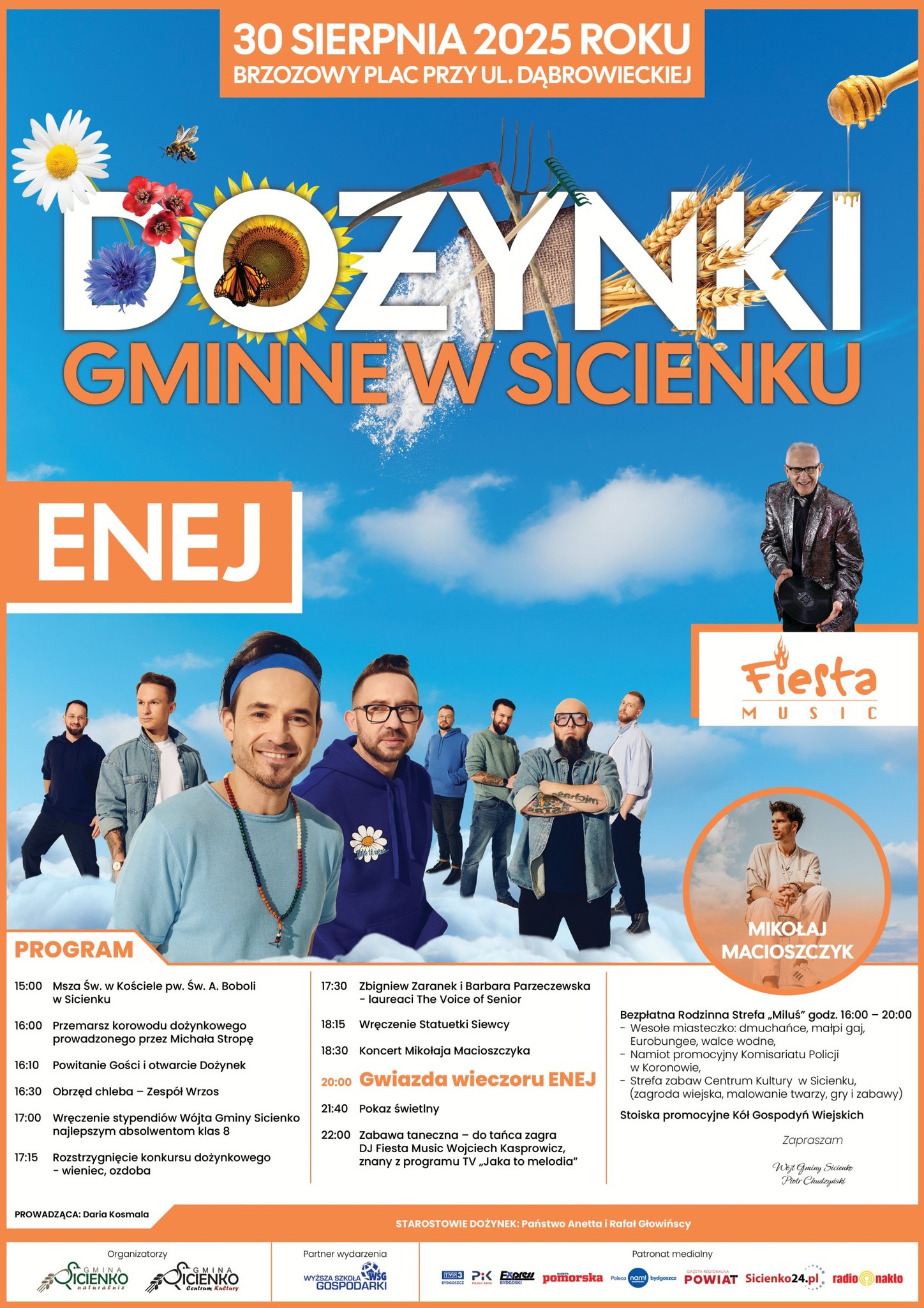 Plakat - Dożynki Gminne w Sicienku 