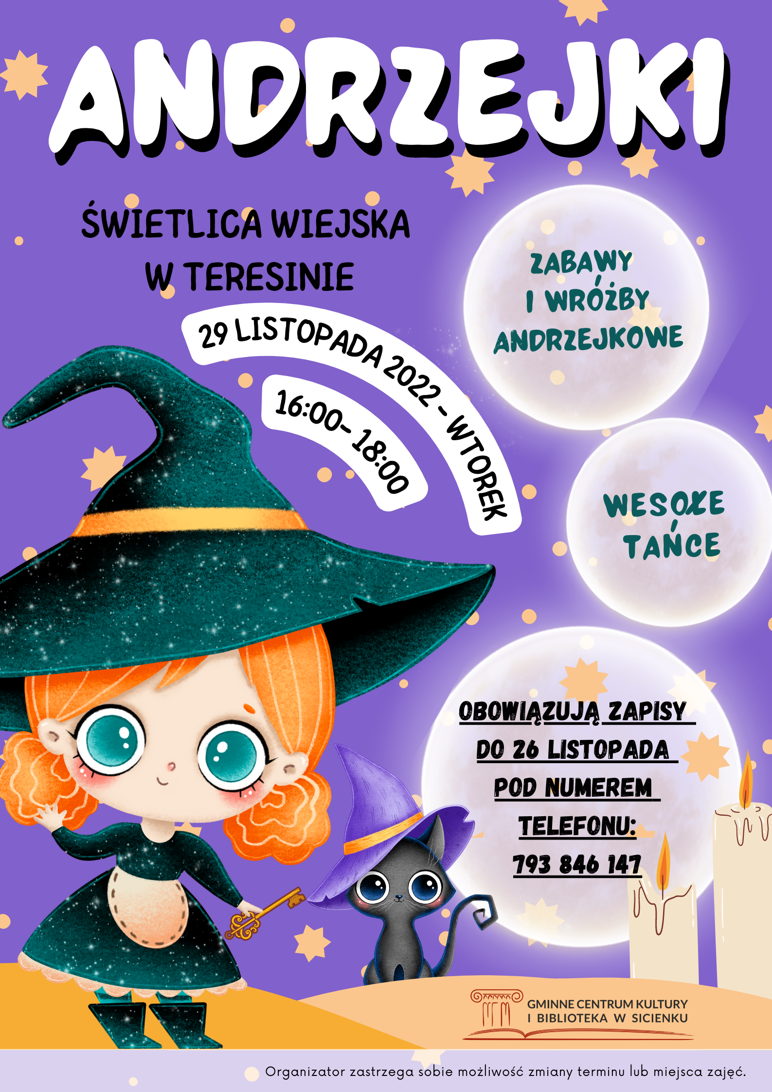 Plakat - Andrzejki Plakat - Andrzejki
